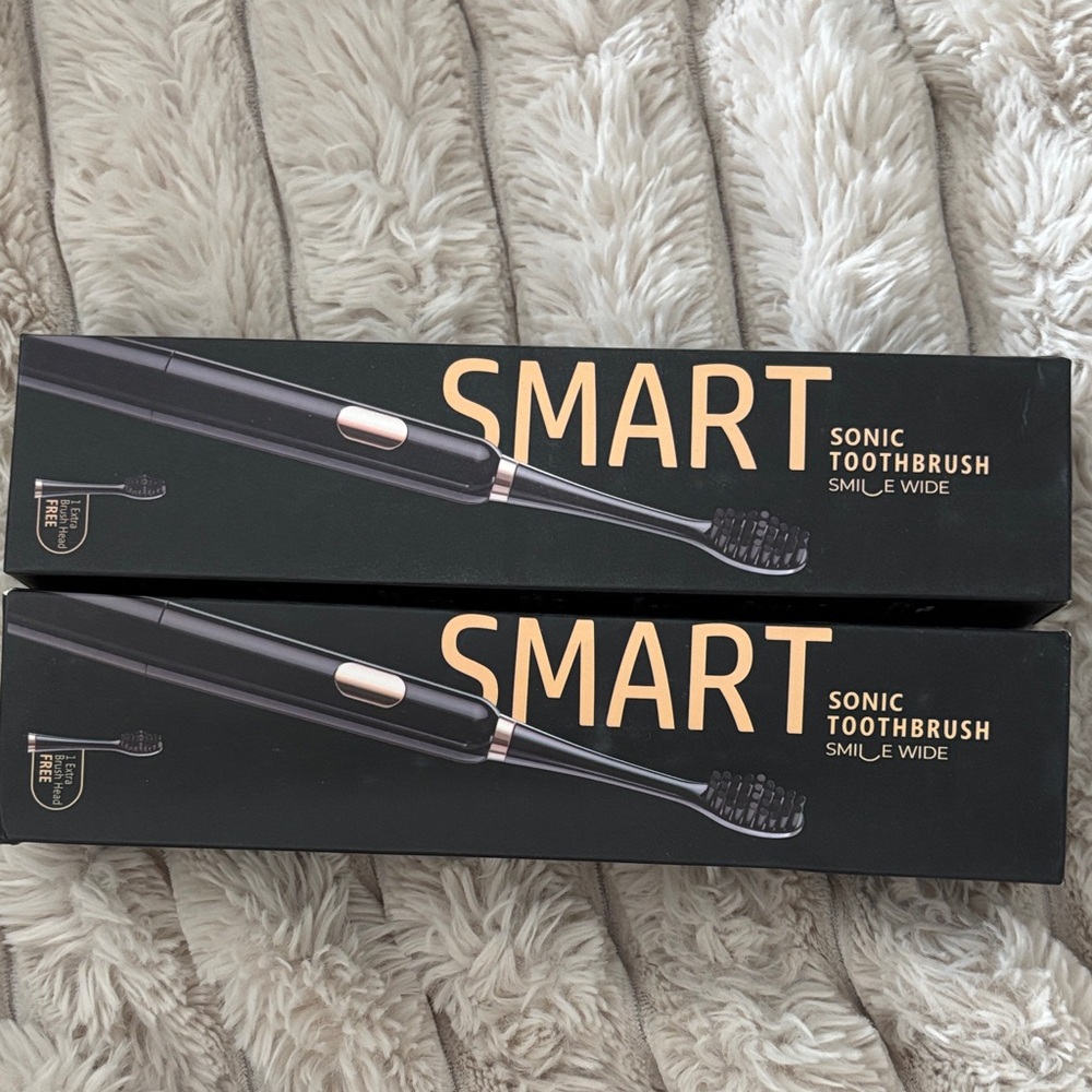 B.Smart Black Sonic 2pcs Toothbrush